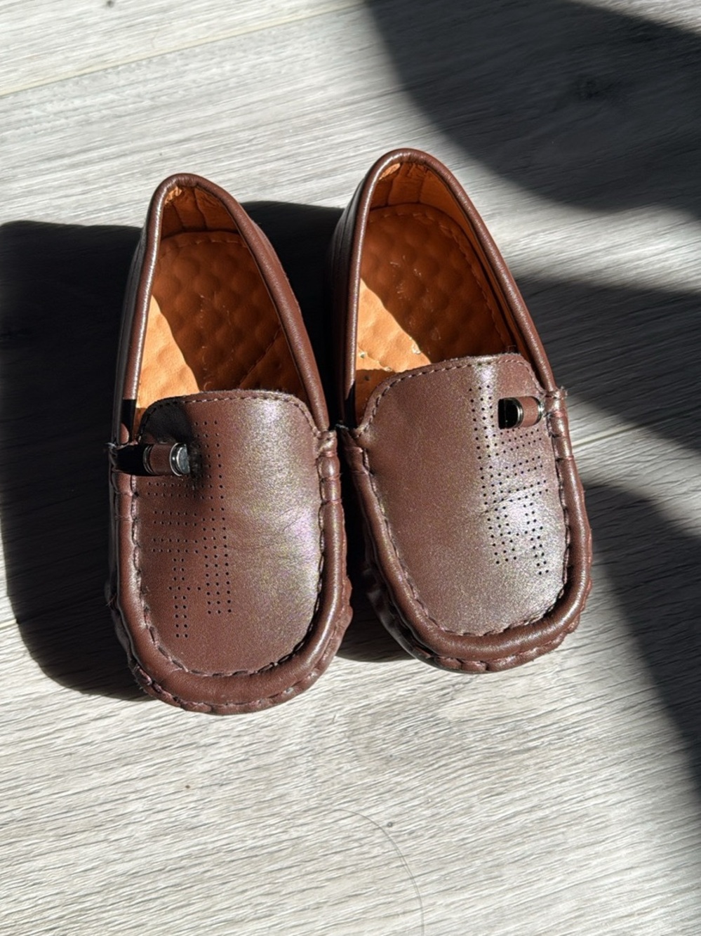 Brown Kids Slip-On Loafers - Classic Casual Shoe